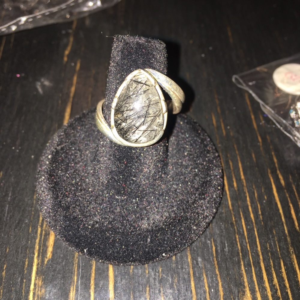 Rutilated Quartz Ring .925 Sterling Silver